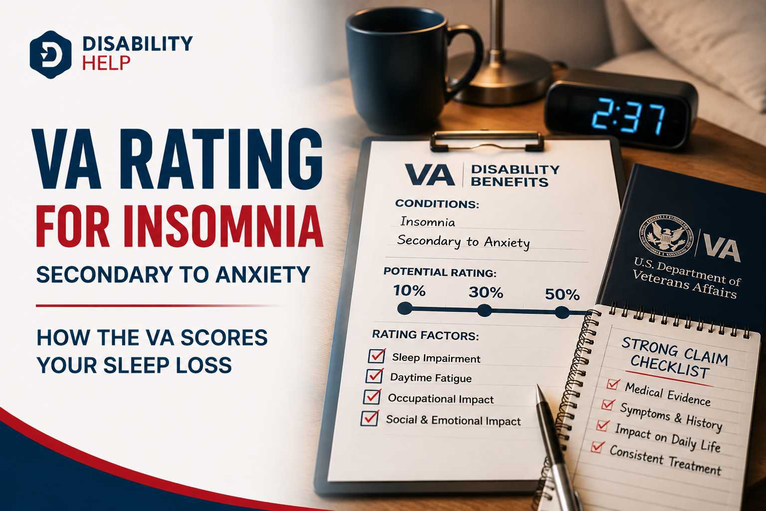 VA Rating for Insomnia Secondary to Anxiety How the VA Scores Your Sleep Loss